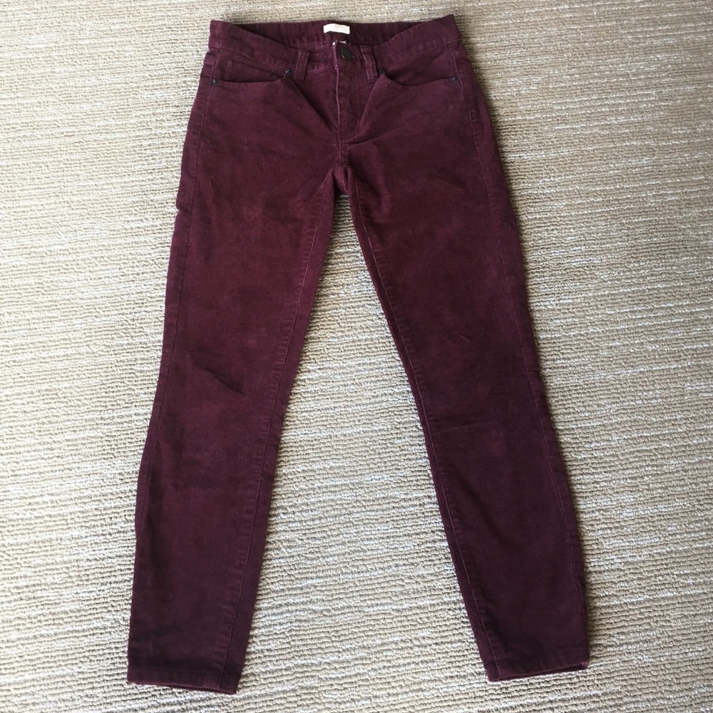 J. Crew Burgundy Corduroy Jeans - size 24